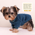Cozy Pet Fleece Sweater, Double Velvet Winter Dog Clothes, Purple and Cream, Set of 2 (Navy Blue+Grey, X-Small)