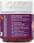 OLLY Women's 40+ Multi Gummies, 20 Key Nutrients Plus Vitamin K2, CoQ10, L-Theanine, Chewable Gummy Supplement, Peach Berry Flavored, 45 Day Supply - 120 Count