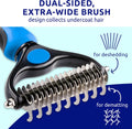 Pat Your Pet Deshedding Dog Brush For Shedding – Cat Brushes For Indoor Cats, Double-Sided Cat Brush Deshedding & Grooming Tool For Long Haired And Short Haired Dogs, Skin-Friendly