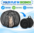 Hamster Ball for Cats, Rolling Cat Playpen, Foldable Mesh Outdoor Catio (A)