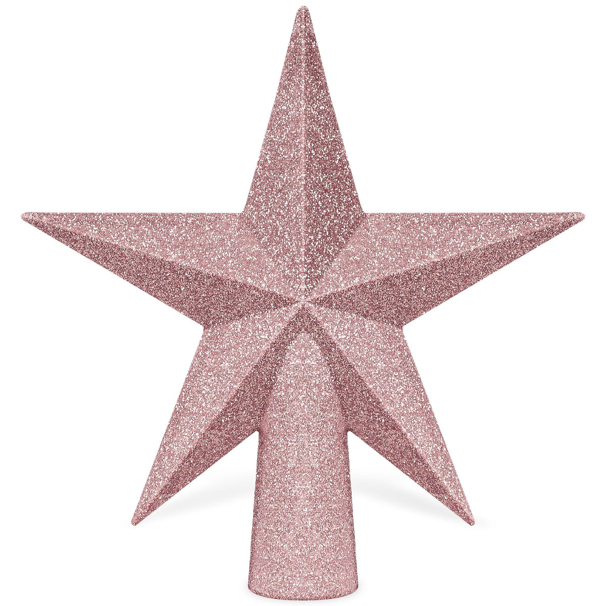 Christmas Tree Star Topper, 8" Gold Glitter Xmas Star Tree Decorations, 3D