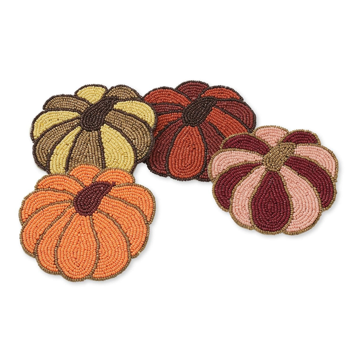 Folkulture Fall Coasters Set of 4, Boho Fall Table Decor