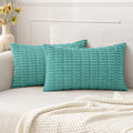 MIULEE Fall Decorative Throw Pillow Covers 18x18 Dark Rust Pack of 2