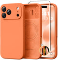 GolbinBox Magnetic for iPhone 16 Pro Max Case, Silicone Cover, Chalk Pink