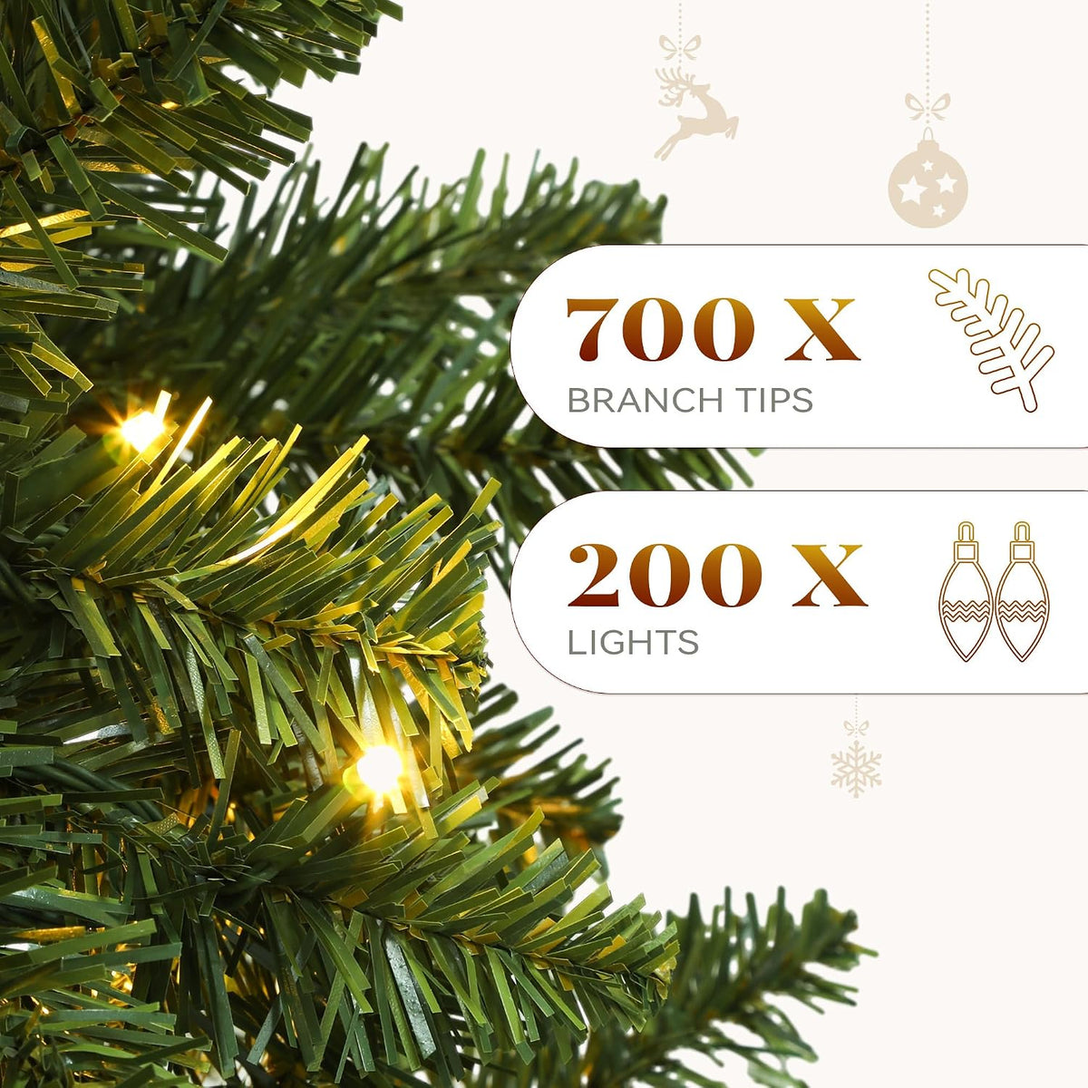 YITAHOME Prelit Green Pencil Christmas Tree 6 FT with Remote