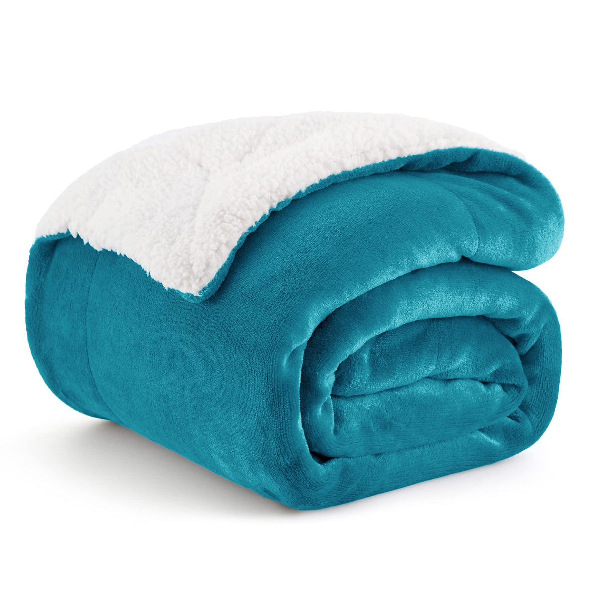 Bedsure GentleSoft Sherpa Fleece Throw Blanket for Couch, Non-Heated, Thick and Warm Throw for Women and Men, Soft Fuzzy Plush Weight Blanket for Winter, Navy, 50x60 Inches
