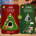 PETKARAY Christmas Tree Cat Cave Bed for Indoor Cats, Cozy Felt Cat House