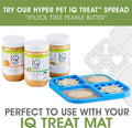 Hyper Pet IQ Treat Lick Mat for Dogs & Cats, Slow Feeder Enrichment Toys | Alternative to puzzle bowls and snuffle play, calming activity eases boredom and stress, spread soft snacks on the surface