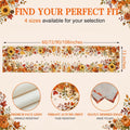 Fall Table Runner 13×72 in with Fall Decor Pumpkin, Sunflower&Leaf