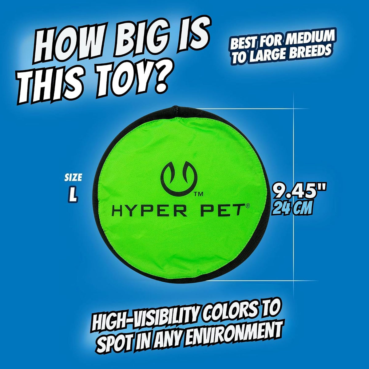 Hyper Pet Flippy Flopper Flying Disc Soft Dog Toy 9 Inch, Floats, 2 Pack | Safe on teeth for all breeds, stays on the water surface for pool and lake fetch games, colors may vary with every order