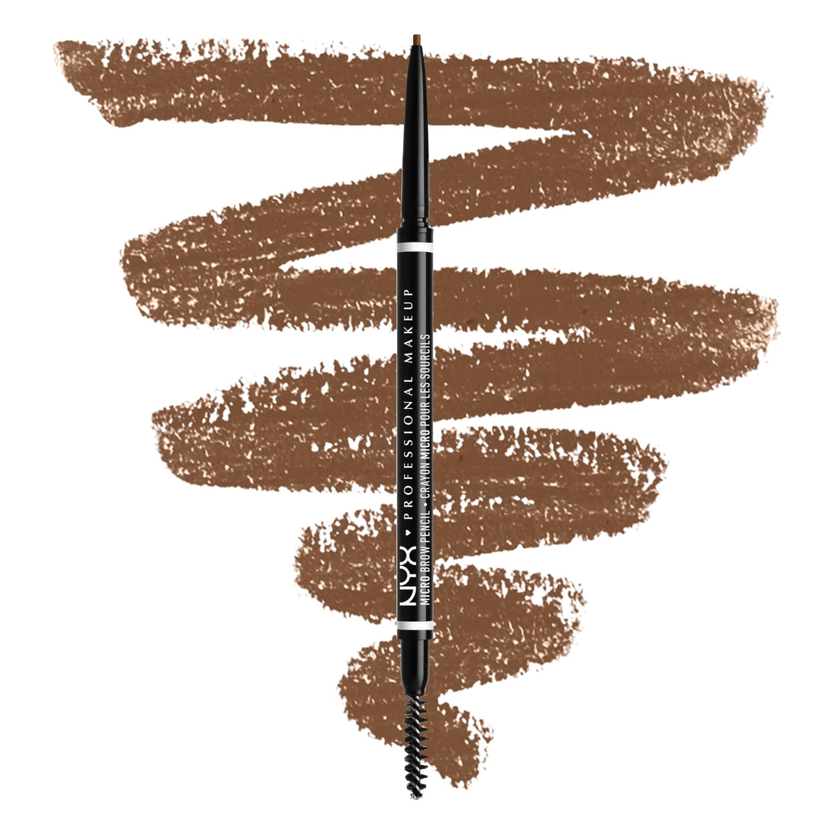 NYX PROFESSIONAL MAKEUP Micro Brow Pencil, Precise Eyebrow Pencil - Black