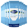 Cetaphil Cleansing Face & Body Wipes, Fragrance Free, 50ct, 2-Pack | Twin Pack, Hypoallergenic, Fragrance Free, Dry & Sensitive Skin, Flip-Top Closure, For Gym, Travel & Car Use