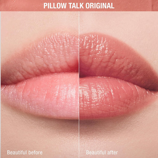 Charlotte Tilbury Pillow Talk Blush Balm Lip Tint - Long-Lasting, Buildable Sheer Tint with Peptides for Hydrated, Blushed Looking Lips - 24 HR Hydration