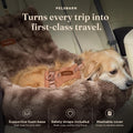 Pelsbarn Luxurious Cozy Car Dog Bed, Faux Fur Travel Bed, Brown, S
