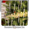 Aoriher 40 Pieces Christmas Glitter Icicle Ornaments, Silver