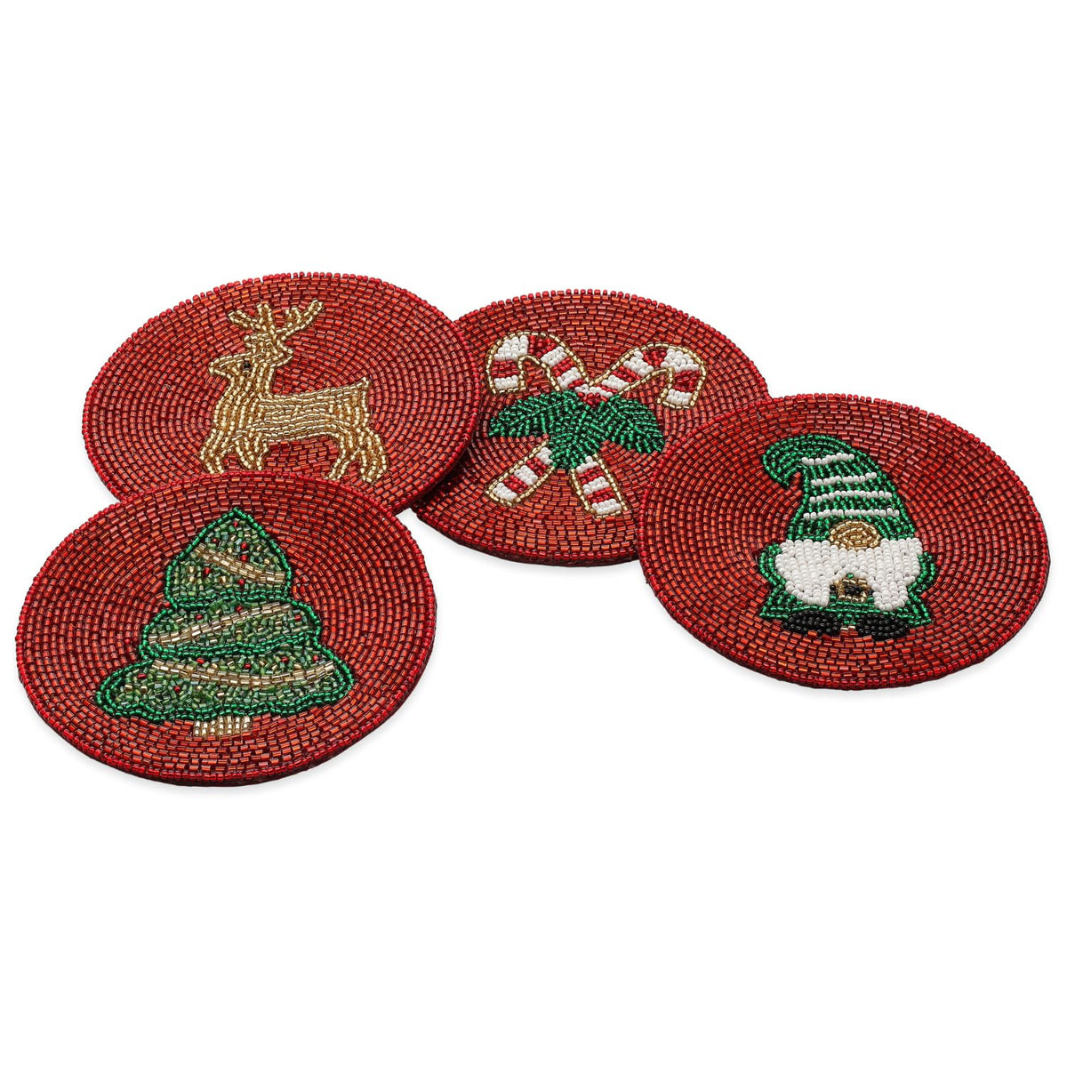 Folkulture Fall Coasters Set of 4, Boho Fall Table Decor
