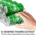 Simple Houseware Soda Can Organizer Dispenser Refrigerator/Pantry, Set of 2 | Clear
