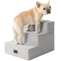 EHEYCIGA Dog Stairs for Bed 18" H, 4-Step Dog Steps for High Bed, Pet Steps for Small Dogs and Cats, Non-Slip Balanced Pet Ramp Indoor, Grey