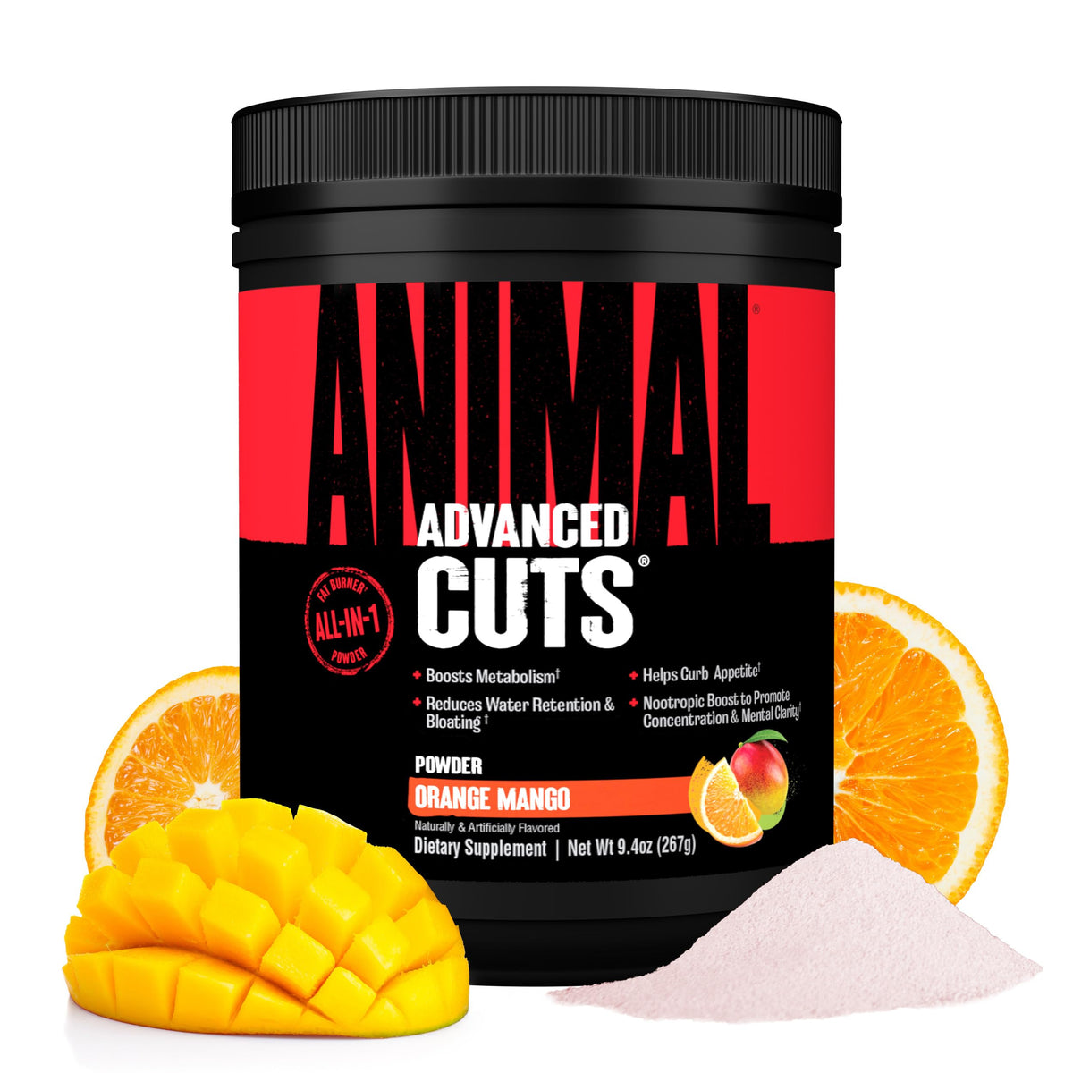 Animal Cuts All-in-1 Thermogenic Fat Burner - 25-Ingredient Cutting Stack with Removable Stim Pill, for Men & Women Athletes - Boosts Metabolism, Curbs Appetite, Sharpens Focus, 42 Pill Packs