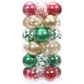 Sea Team 30-Pack Clear Christmas Ball Ornaments with Fillers, Champagne