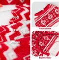 KYEESE Dog Christmas Pajamas for Small Dog Velvet Onesie with Red Snowflake