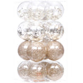 Sea Team 30-Pack Clear Christmas Ball Ornaments with Fillers, Champagne