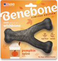 Benebone Wishbone Chew Toy for Aggressive Chewers, Pumpkin Spice, Small