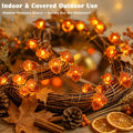Thanksgiving Decoration 13ft 40 LED Acorn Fall Fairy Lights Battery Powered