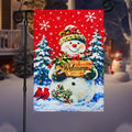 12x18 Lighted Christmas Snowman Garden Flag,  Outdoor Decor