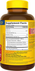 Nature Made Burp Less Ultra Omega 3 Fish Oil Supplements, 1400mg Fish Oil Omega 3 Supplements as Ethyl Esters for Healthy Heart Brain Eyes Support, One Per Day, 90 Softgels