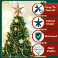 SUNEZLGO Mini Christmas Tree Topper, 3.35 Inch Small Star Treetop, Small Christmas Tree Top, Mini Christmas Tree Ornaments, Ornaments for Tree, Tree Star for Xmas Holiday Party Home Decoration