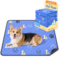 WanpeeGoo Washable Pee Pads for Dogs, Waterproof, 18 x 24 in, 4 Pack, Gray | Super Absorbent, Waterproof and Non-Slip; Washable, Reusable Dog Pads for Crates, Playpens, Floors, Furniture and Travel