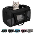 Cat Carrying Case - Pet Carrier Airline Approved, Protable and Breathable Pet Travel Carrier Removable Fleece Pad, Collapsible Cat Carrier Dog Carrier for Medium Cats Small Cats Dogs (Small, Pink)