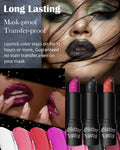 Glitter Frosted Lipstick, Matte Metallic Lip Gloss, Halloween Gothic Makeup