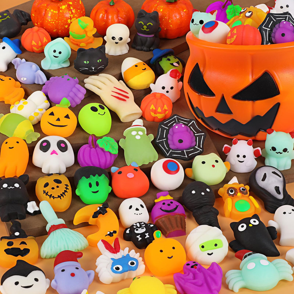 OCATO 30Pcs Halloween Mochi Squishy Toys, Halloween Party Favors for Kids
