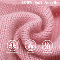 PUPTECK Winter Dog Cat Sweater Coat - Soft Cold Weather Clothes Knitwear for Kitties & Small Dogs Indoor Outdoor Walking Warm, Knitted Classic for Doggies Kitties Girls Boys, Pink M