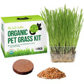 The Cat Ladies Cat Grass for Indoor Cats - Growing Kit - Organic Cat Grass Seeds, Soil and BPA Free Containers (Non GMO) - Locally Sourced Seeds! (3 Pack)
