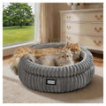 BALANCE Cat Bed Kitten Bed, Washable Round Cat Beds for Indoor Cats, Super Soft Plush Faux Fur Pet Bed for Puppy and Kitten with Anti-Slip Bottom