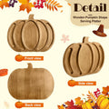 Sliner Pumpkin Charcuterie Board Wooden Fall Serving Platter Tray Dishes