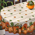 Fall Thanksgiving Tablecloth Waterproof Pumpkin Table Cloths for Autumn Harvest Indoor Outdoor Dining Room Decor-60 * 84" Oval