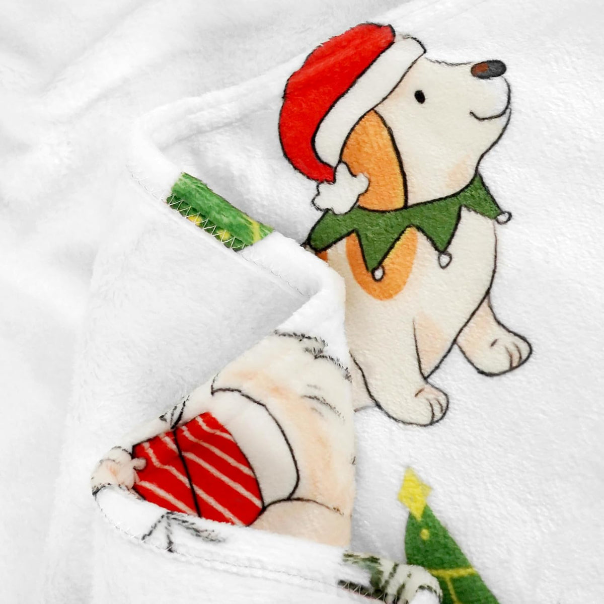 Christmas Dog Tree Blanket Soft Cozy Lightweight Xmas Throw Blanket for Couch Sofa Bed Living Room Home Decor for Boys Girls Kids Adults Gift 50x60 inch