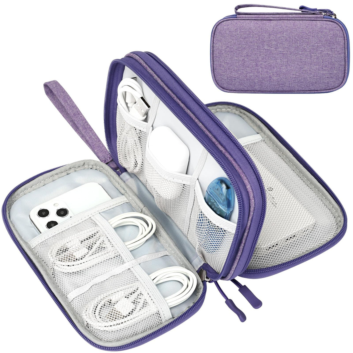 FYY Electronic Organizer, Travel Tech Pouch Bag, Cable Organizer Black