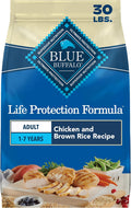 Blue Buffalo Life Protection Formula Chicken & Brown Rice Adult Dry Dog Food, Supports Immunity with Antioxidant-Rich LifeSource Bits, Promotes Healthy Muscle Development, Skin & Coat Health, 30 lbs.