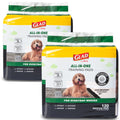 Glad for Pets Black Charcoal Puppy Pads - 6-Layer Leak-Proof Construction, Activated Carbon Odor Control, Pheromone Attractant - Disposable Dog Pee Pads for Potty Training, 23 x 23 in, 100 Count
