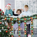 16.4 ft Christmas Tinsel Garland with Light, Multicolor, Red and Green