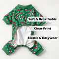 Dog Pajamas Christmas Puppy Onesie Long Sleeve Pets Clothes Jumpsuits PJS