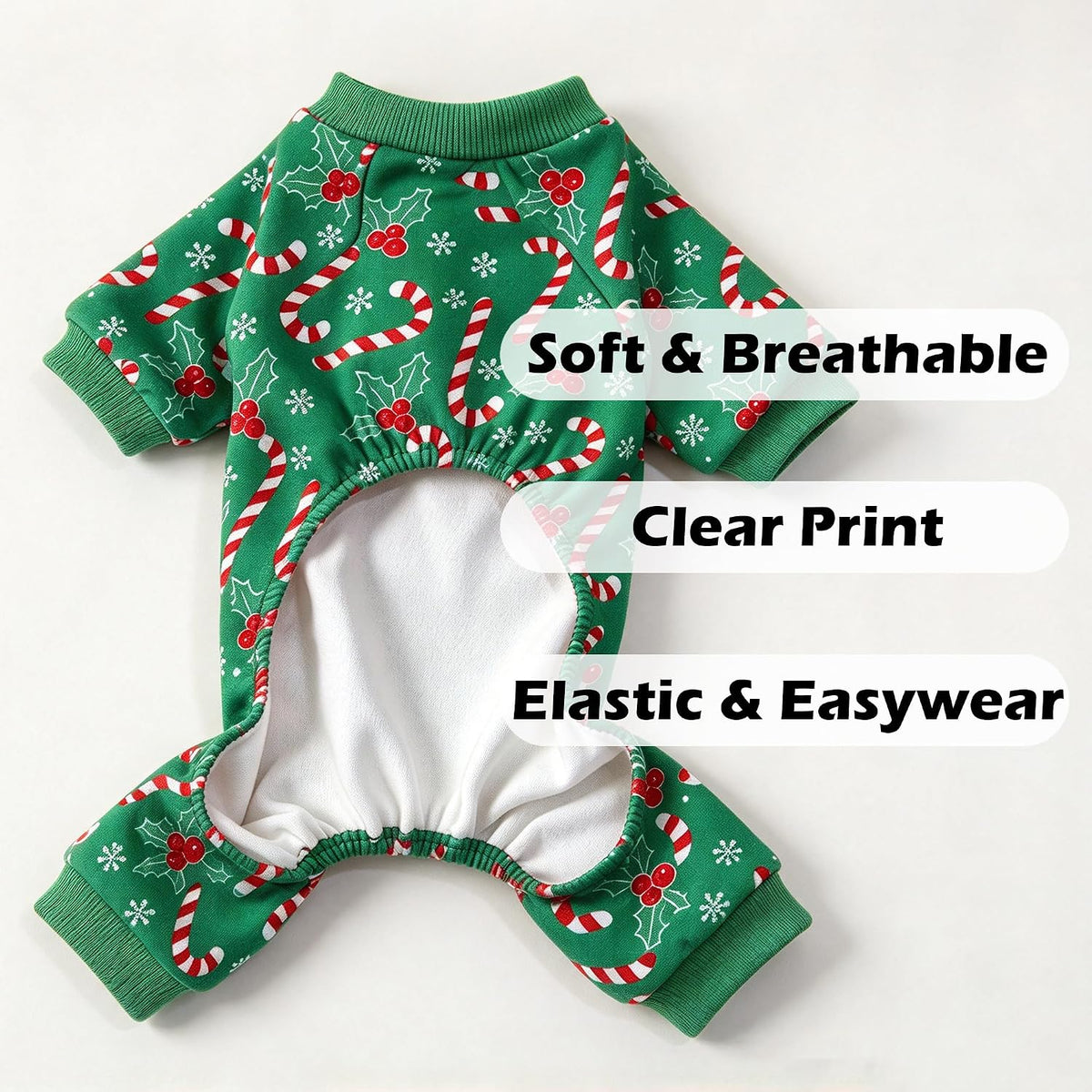 Dog Pajamas Christmas Puppy Onesie Long Sleeve Pets Clothes Jumpsuits PJS