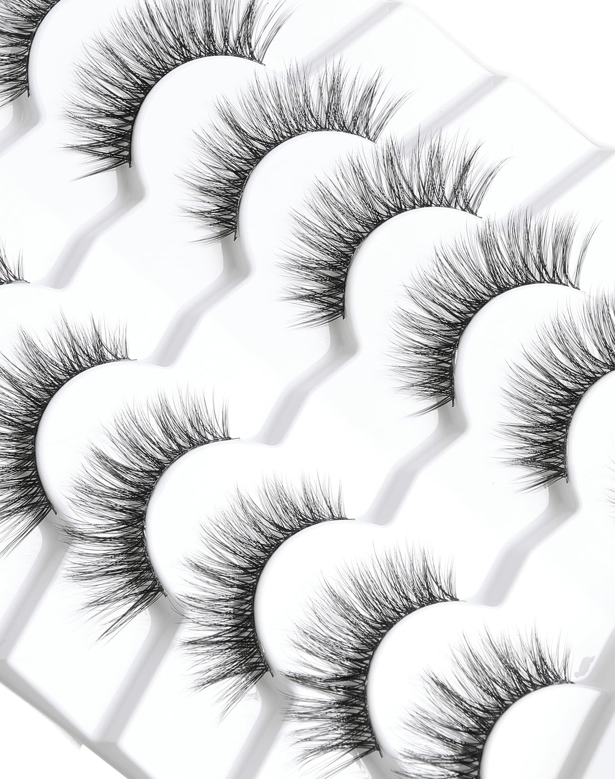 Natural Lashes That Look Like Extensions Strip Lashes Natural Look Thin Band Wispy Eyelashes 13mm Cat Eye False Eyelashes Foxy Eye Lashes 12 mm 7 Pairs S10