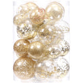 Sea Team 30-Pack Clear Christmas Ball Ornaments with Fillers, Champagne