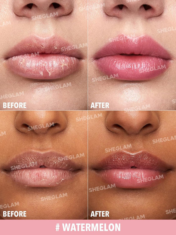SHEGLAM Pout PHresh Color Changing Moisturizing Lipstick Tinted Lip Balm Magic Temperature Color Change Lipstick-Watermelon
